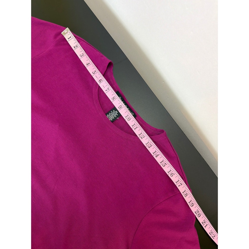 Dialogue Violet Pima Cotton Long Sleeve Top 2X Basic Staple Soft - Picture 7 of 9